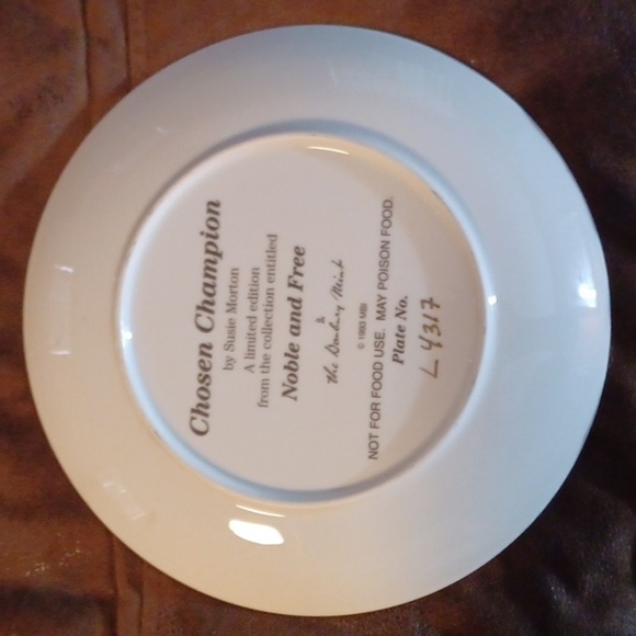 THE DANBURY MINT, CHOSEN CHAMPION, DECORATIVE HORSE PLATE, BY SUSIE MORT… - Picture 2 of 2